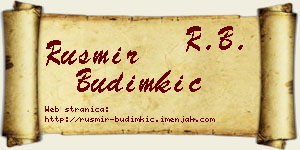 Rusmir Budimkić vizit kartica